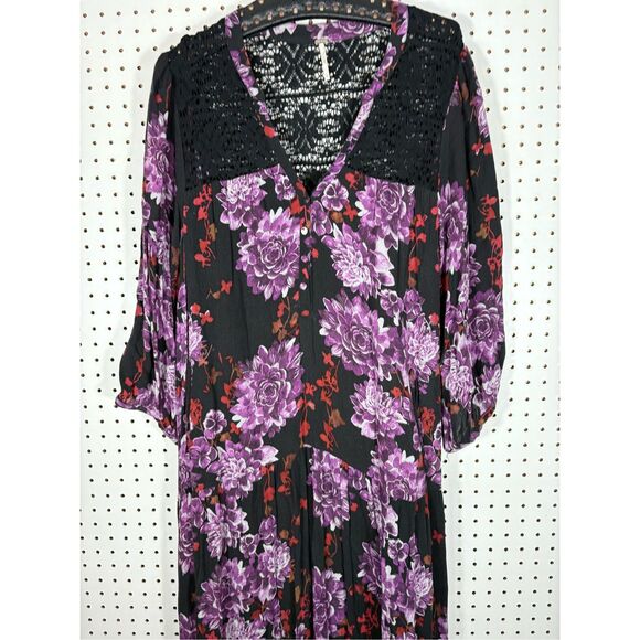 Free People floral lace maxi dress size L - Picture 5 of 7